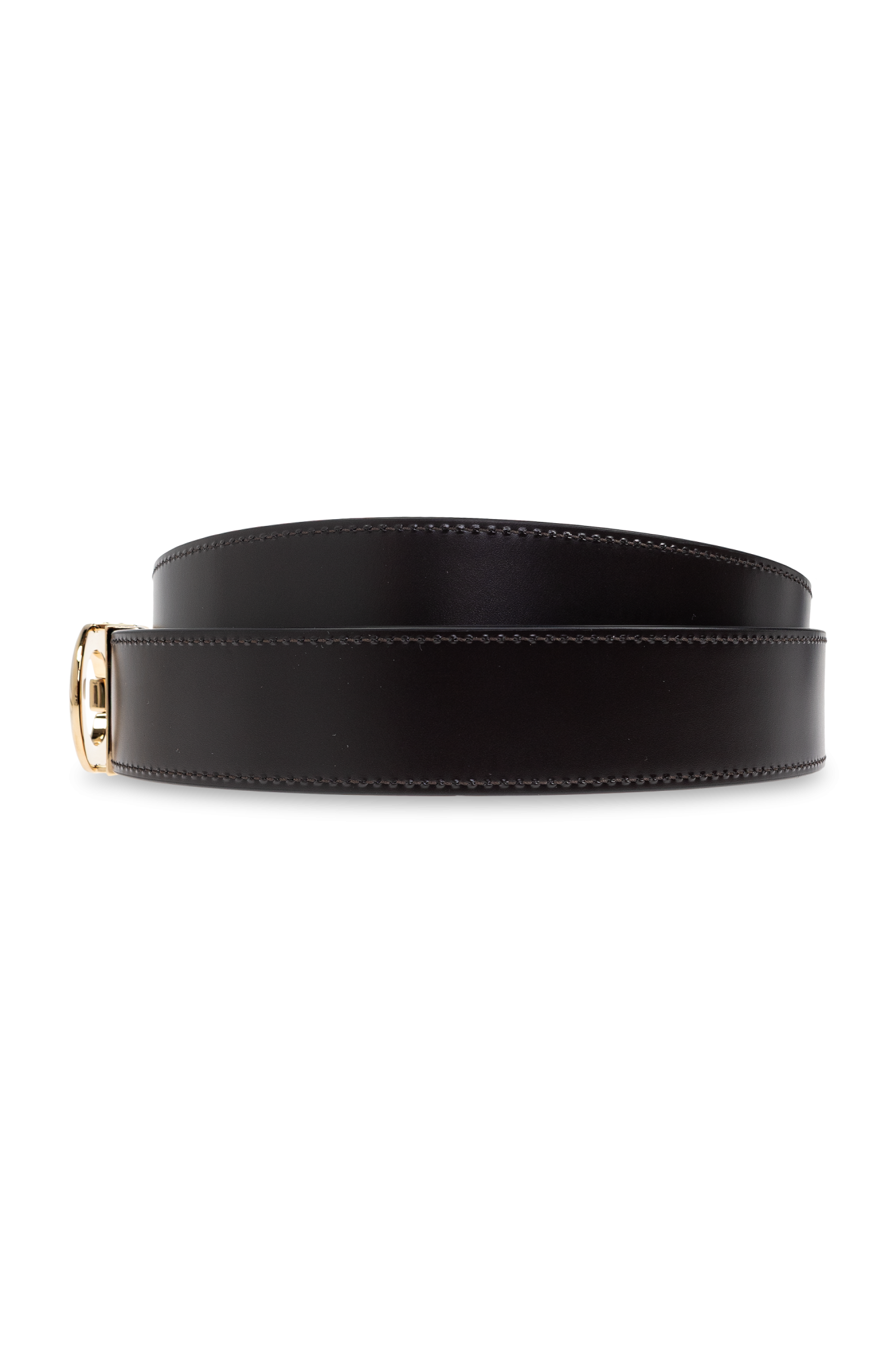 ベルト FERRAGAMO Black Leather Belt Salvatore Ferragamo Men's Black Leather Belt with Black Matte
